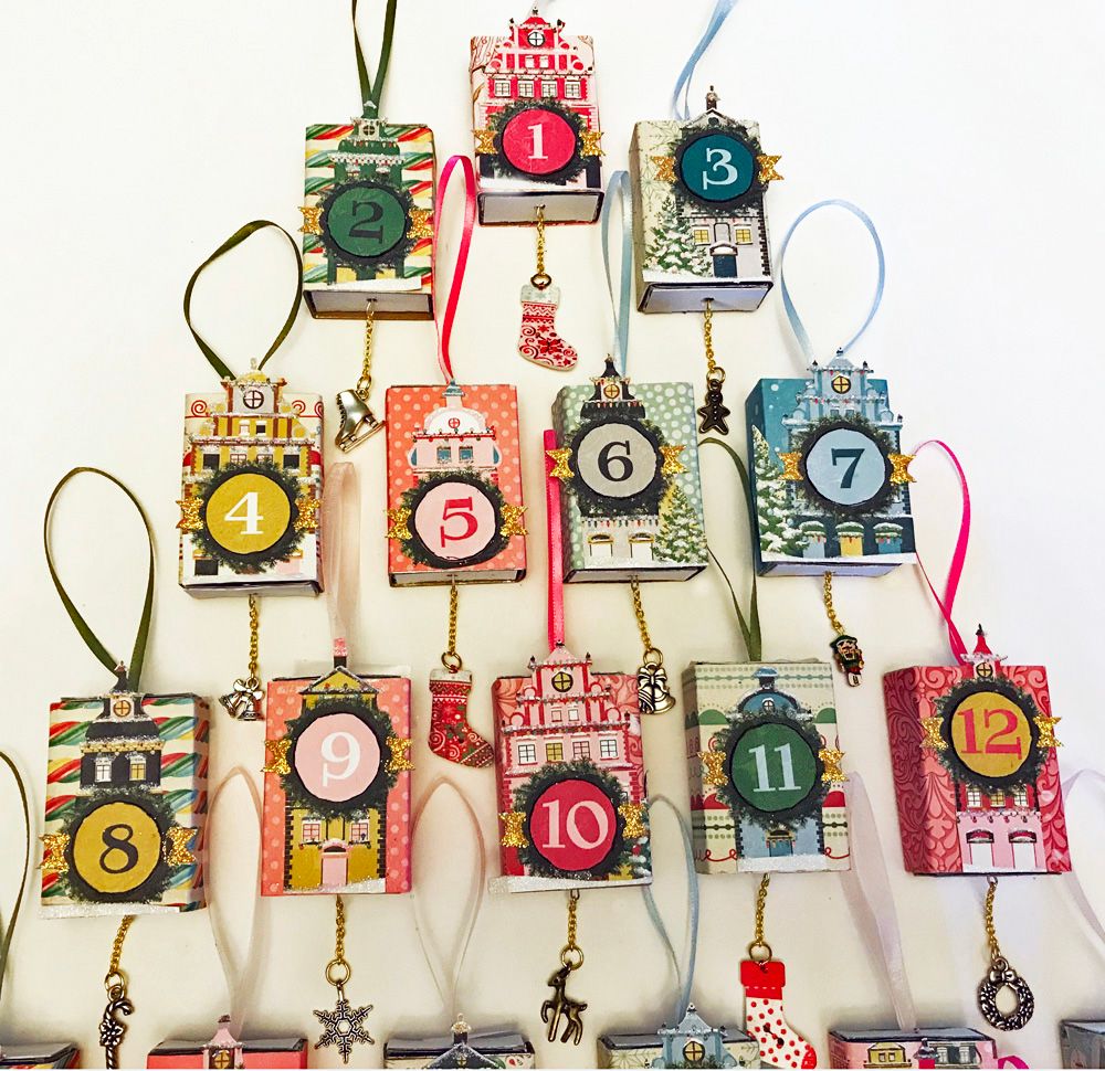 Artfully Musing Christmas Project Matchbox Advent Calendar Ornaments